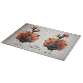 Happy Thanksgiving Schattigee kleurrijke Baby Turk Snijplank (Hoek)