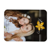 Happy Thanksgiving Script laat aangepaste foto ach Magneet (Horizontaal)