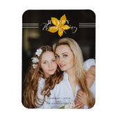 Happy Thanksgiving Script laat aangepaste foto ach Magneet (Verticaal)