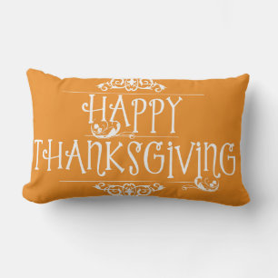Happy Thanksgiving Script Sinaasappel Kussen