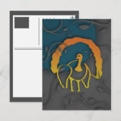 Happy Thanksgiving Shadow Turkije Feestdagenkaart (Voorkant / Achterkant)