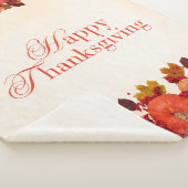 Happy Thanksgiving Sherpa Deken (3/4)