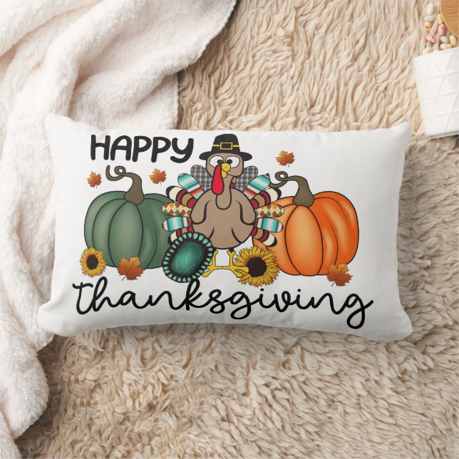 Happy Thanksgiving Shirt | Herfst Vakantie Turkije Kussen (Deken)