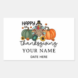 Happy Thanksgiving Shirt | Herfst Vakantie Turkije Rechthoekige Sticker