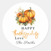 Happy Thanksgiving Shirt | Herfst Vakantie Turkije Ronde Sticker (Voorkant)