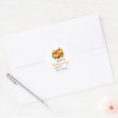 Happy Thanksgiving Shirt | Herfst Vakantie Turkije Ronde Sticker (Envelop)