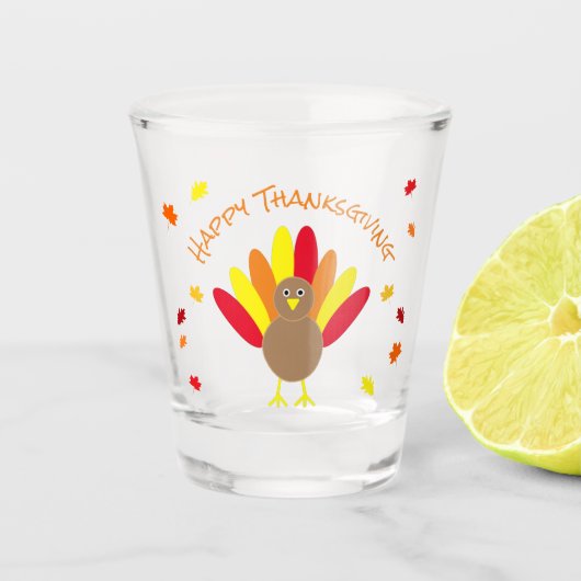 Happy Thanksgiving Shot Glas (Voorkant)