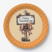 Happy Thanksgiving Sign Papieren Bordje (Voorkant)