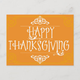 Happy Thanksgiving Sinaasappel Happiness Briefkaar Briefkaart