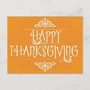 Happy Thanksgiving Sinaasappel Happiness Briefkaar Briefkaart