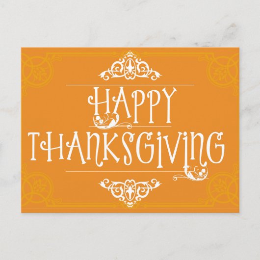 Happy Thanksgiving Sinaasappel Happiness Briefkaar Briefkaart (Voorkant)