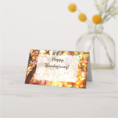 Happy Thanksgiving Sinaasappel Herfst Abstract Plaatskaartje (Voorkant)