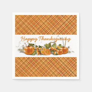 Happy Thanksgiving Sinaasappel Pset Napkins Servetten