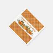Happy Thanksgiving Sinaasappel Pset Napkins Servetten (Hoek)