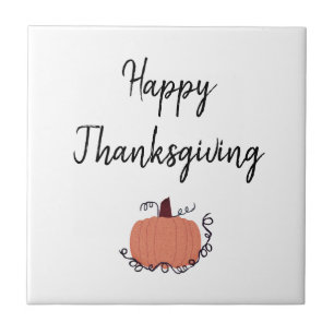 Happy Thanksgiving Sinaasappel Pumpkin Tegeltje