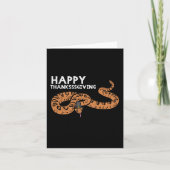 Happy Thanksgiving Snake Grappige Herfst Slang Man Kaart (Voorkant)