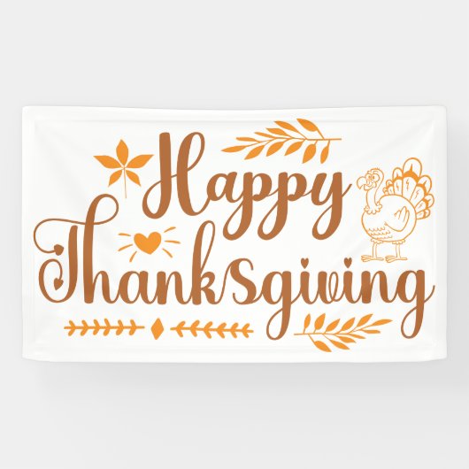 Happy Thanksgiving Spandoek (Horizontaal)