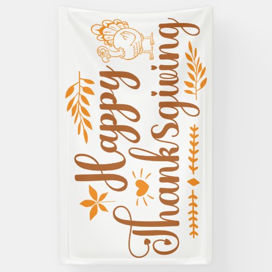 Happy Thanksgiving Spandoek (Verticaal)