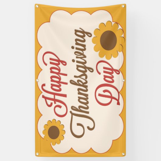 Happy Thanksgiving Spandoek (Verticaal)