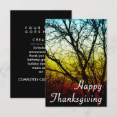 Happy Thanksgiving (spookboom) Kaart (Voorkant / Achterkant)