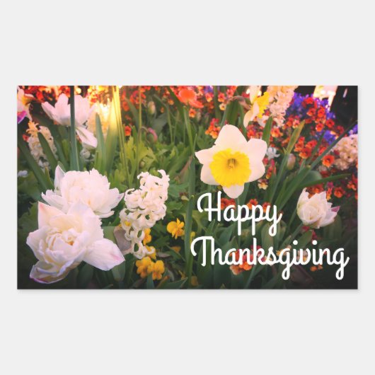 Happy Thanksgiving Spring Flowers #1-1 Stickers (Voorkant)