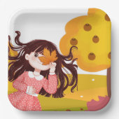 Happy Thanksgiving Square Papieren Bordje (Voorkant)