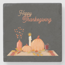 Happy Thanksgiving Square Stone Onderzetter