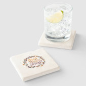 Happy Thanksgiving Stenen Onderzetter (Zijkant)