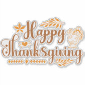 Happy Thanksgiving Sticker (Voorkant)