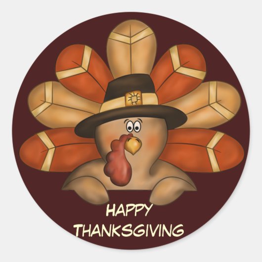 Happy Thanksgiving Sticker (Voorkant)