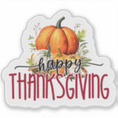 Happy Thanksgiving Sticker (Voorkant)