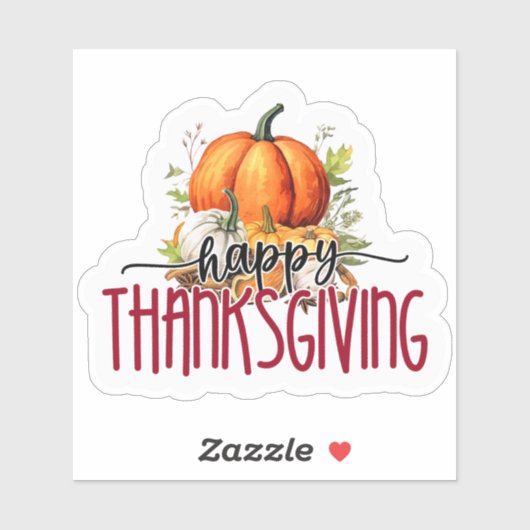Happy Thanksgiving Sticker (Vel)