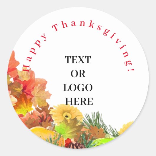 Happy Thanksgiving Sticker (Voorkant)