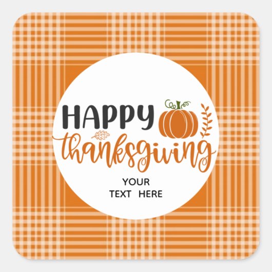 Happy Thanksgiving Sticker (Voorkant)