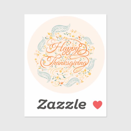 Happy Thanksgiving Sticker (Vel)