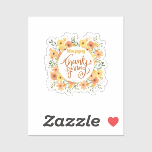Happy Thanksgiving Sticker (Vel)