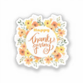 Happy Thanksgiving Sticker (Voorkant)