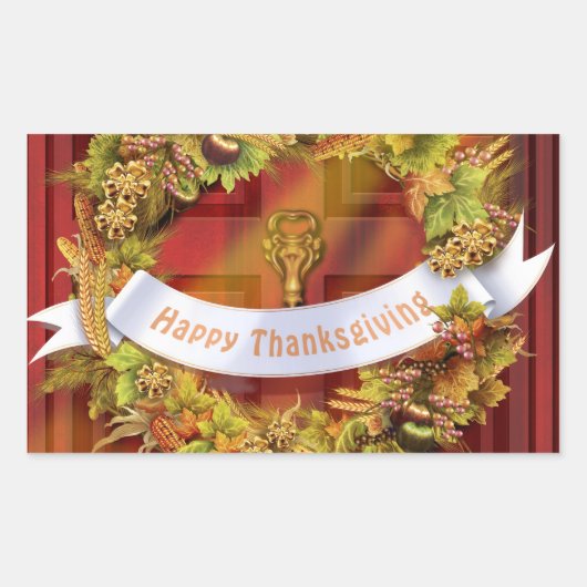 Happy Thanksgiving Sticker (Voorkant)
