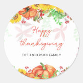 Happy Thanksgiving Sticker (Voorkant)