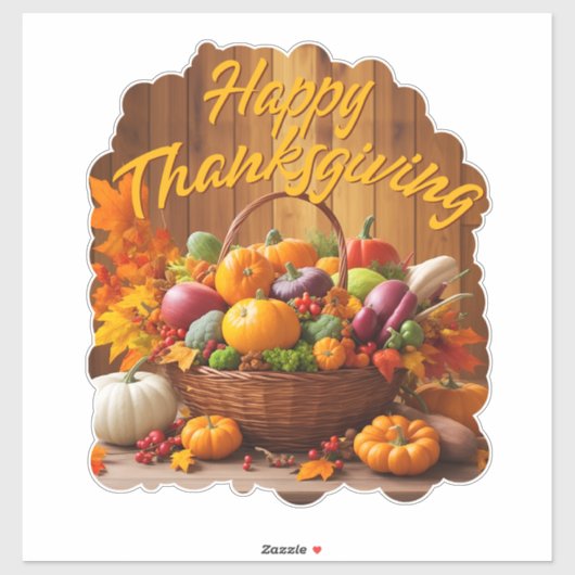 Happy Thanksgiving Sticker (Vel)