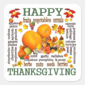 Happy Thanksgiving ~ Sticker (Voorkant)