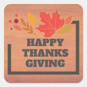 happy thanksgiving sticker (Voorkant)