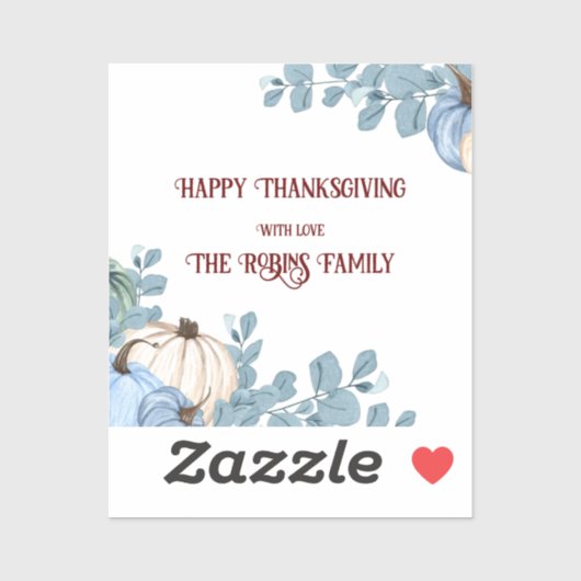 Happy Thanksgiving Sticker (Vel)