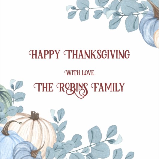Happy Thanksgiving Sticker (Voorkant)