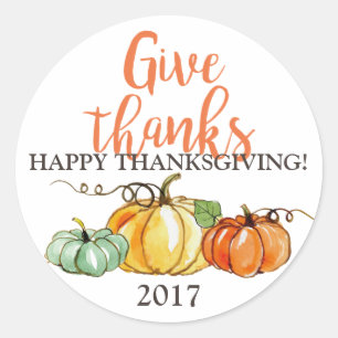 Happy Thanksgiving sticker pompoenen