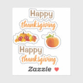 Happy thanksgiving Stickers (Vel)