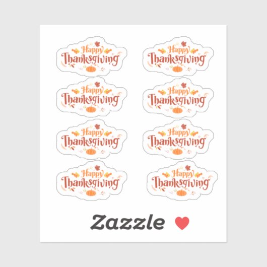 Happy Thanksgiving Stickers (Vel)