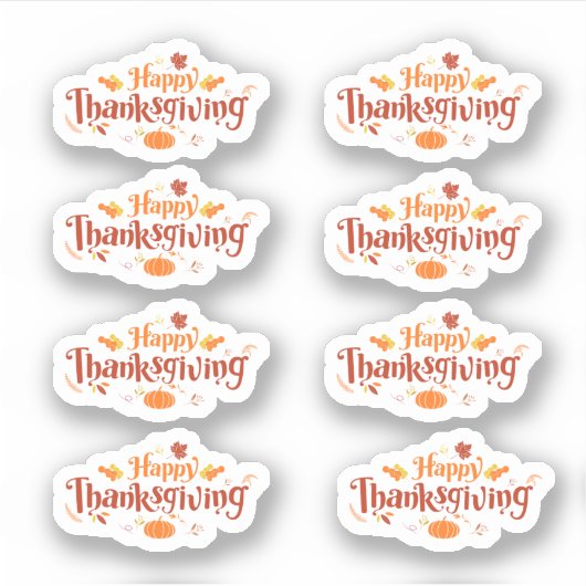 Happy Thanksgiving Stickers (Voorkant)