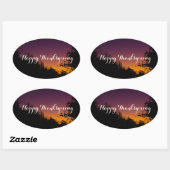 Happy Thanksgiving-Stickers van RoseWrites Ovale Sticker (Vel)