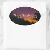 Happy Thanksgiving-Stickers van RoseWrites Ovale Sticker (Tas)